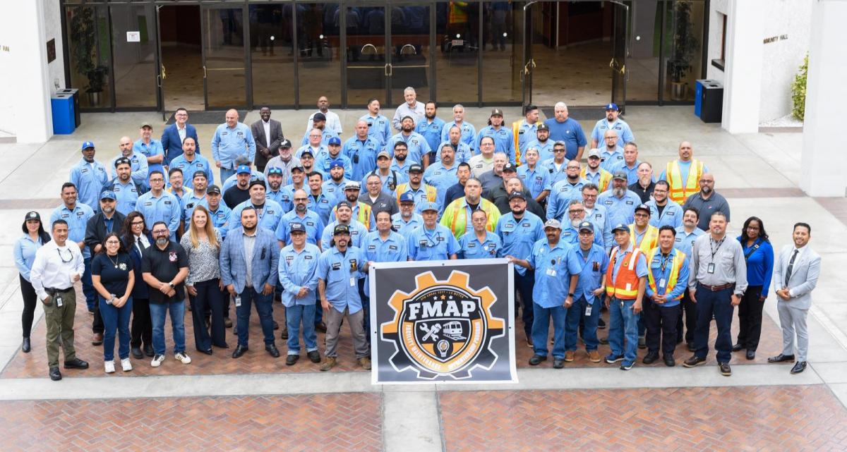 Members of Local 1277–Los Angeles celebrate the launch of the L.A. Metro Facility Maintenance Apprenticeship Program, LA Metro’s first registered apprenticeship dedicated to facility maintenance. Photo courtesy of Amalgamated Transit Union.