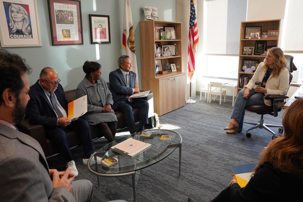 Cal Cities board officers met with Asm. Buffy Wicks at the Capitol in January 2025 to discuss and advocate for local priorities.