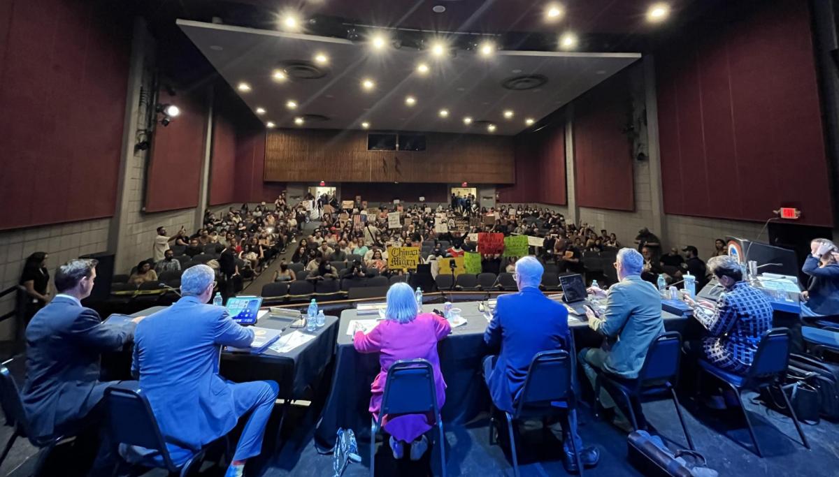 Community members attend a Whittier City Council meeting on June 10, 2025, to discuss recent federal immigration enforcement activity. Photo courtesy of the city of Whittier.