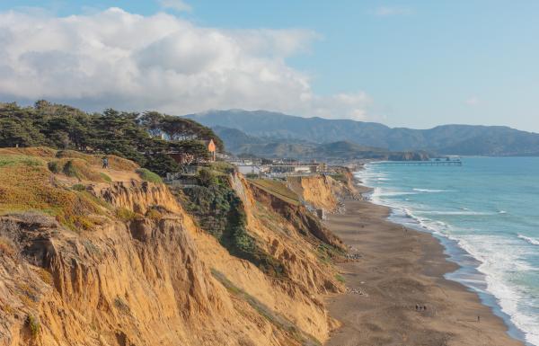 View of Rockaway Beach in Pacifica