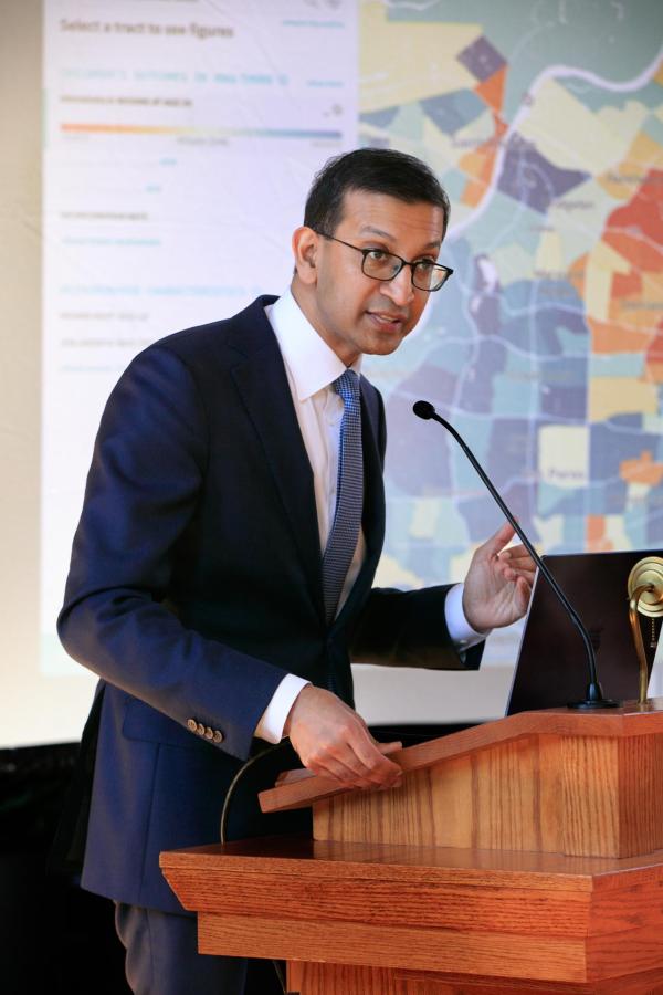 Harvard economist Raj Chetty has spent decades studying how neighborhoods influence children's economic mobility. Photo credit: Suzy Gorman.