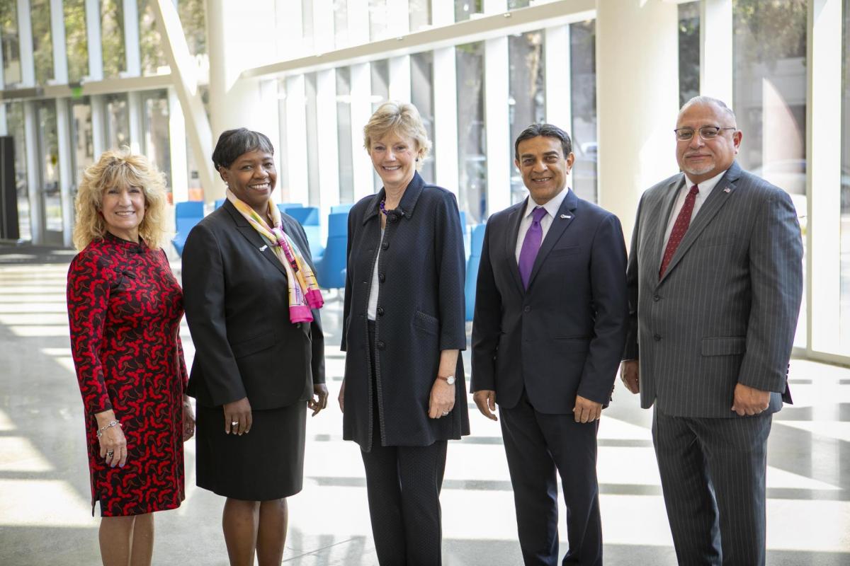 Group of board officers smiling