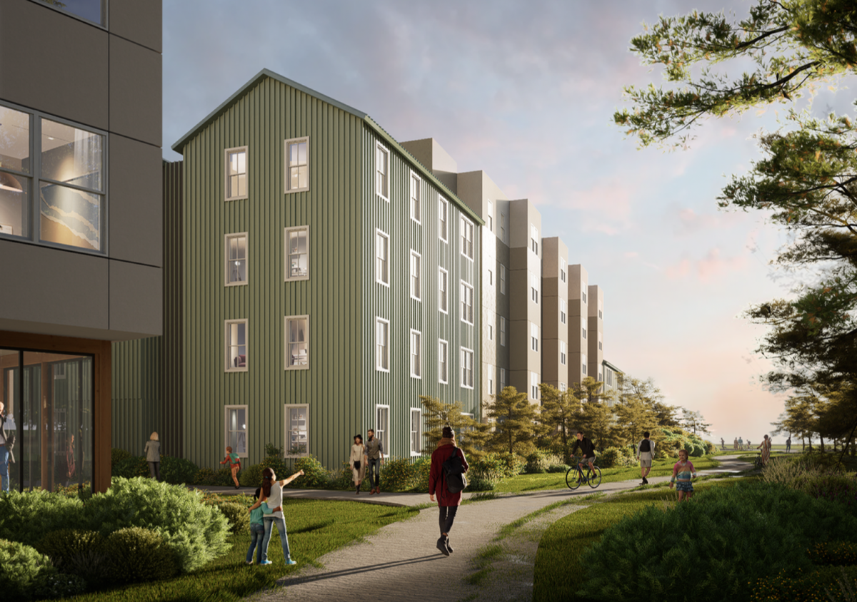 Rendering of new housing development under construction in Crescent City