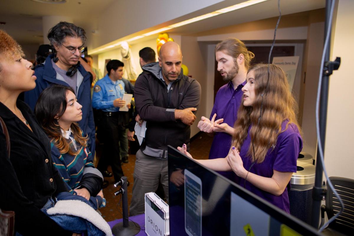 Long Beach city staff demonstrate smart city technology to community members as part of the city’s effort to build transparency and public trust around emerging AI tools. Photo courtesy of the city of Long Beach.