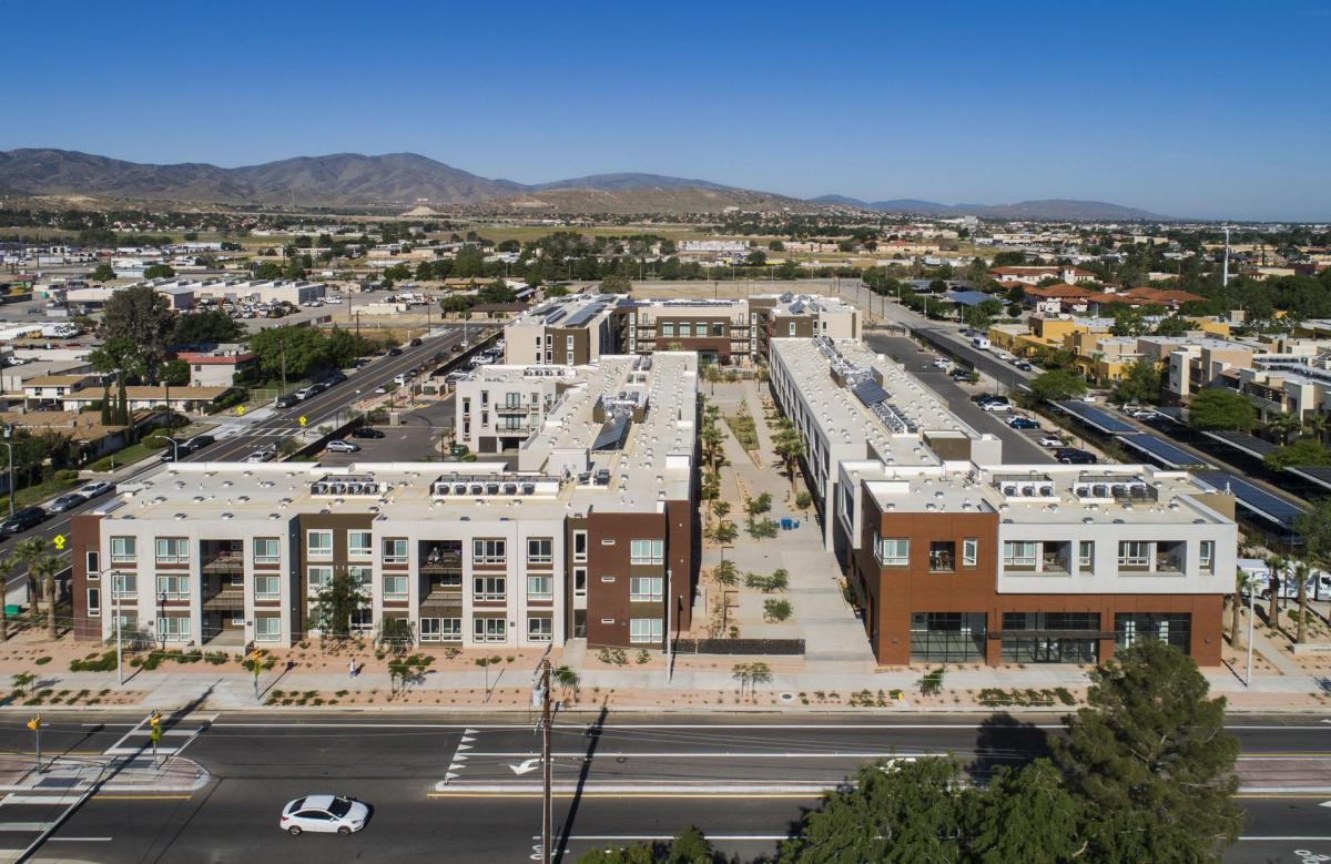 Aerial view of Courson Arts in the city of Palmdale.