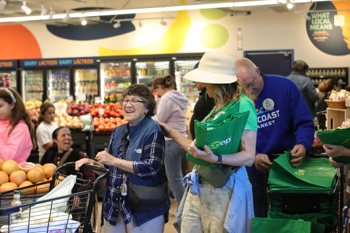 Residents shop at SunCoast Market Co-op, South San Diego County's first community-owned grocery store.