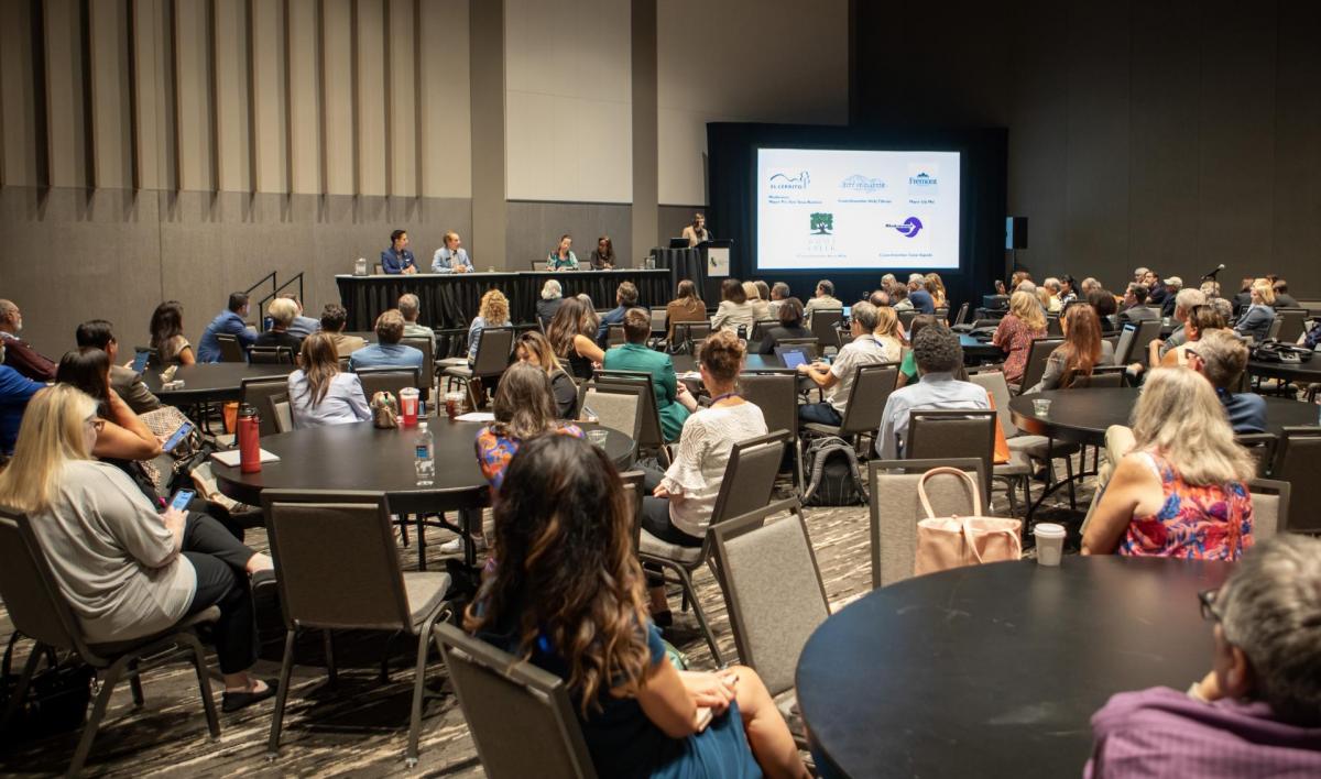 City leaders participating in a panel on combating hate crimes and hate speech at the League of California Cities 2023 Annual Conference and Expo.