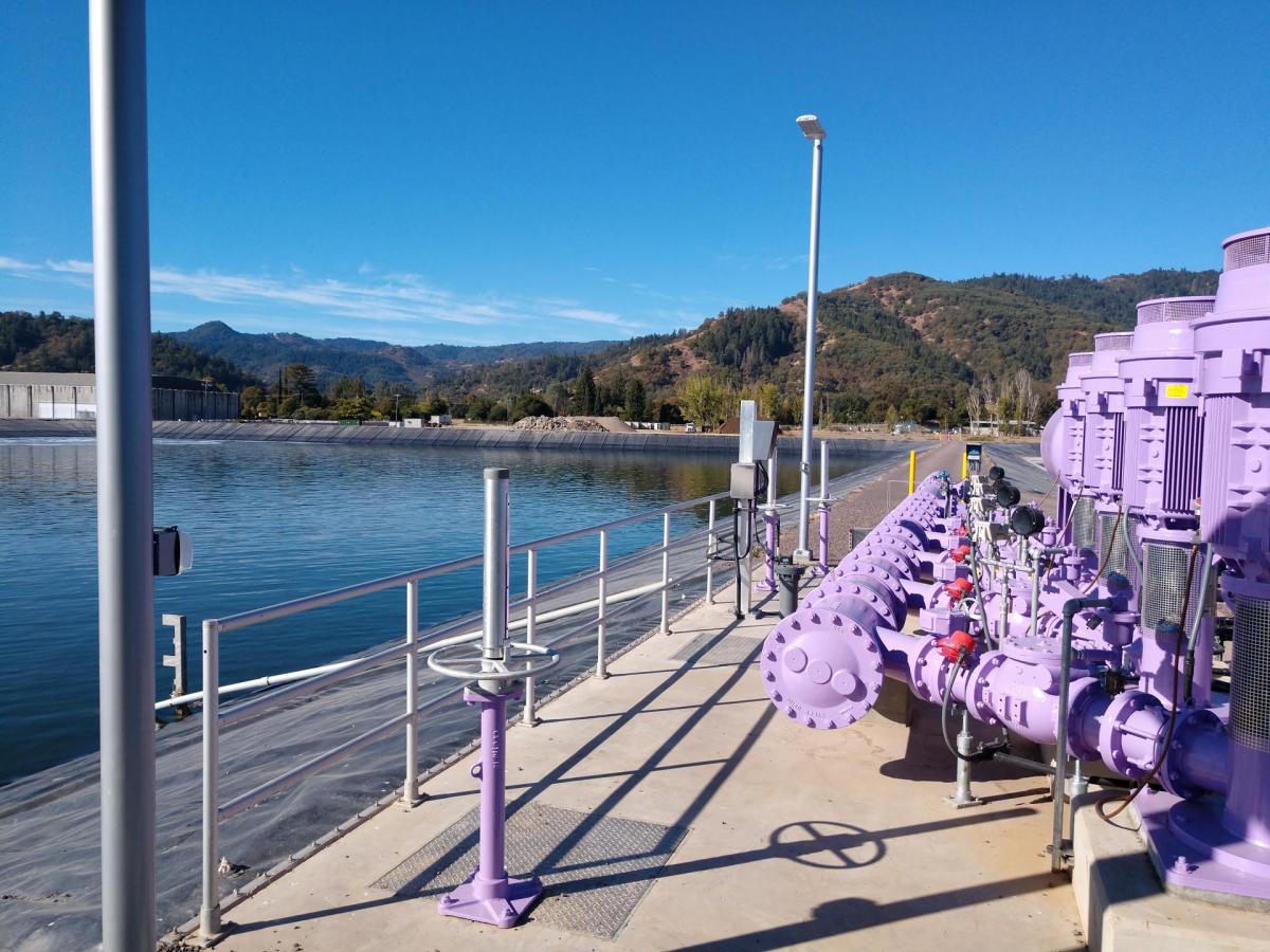 The new water recycling facility provides an additional 1,000 acre-feet per year of water to the Ukiah Valley. 