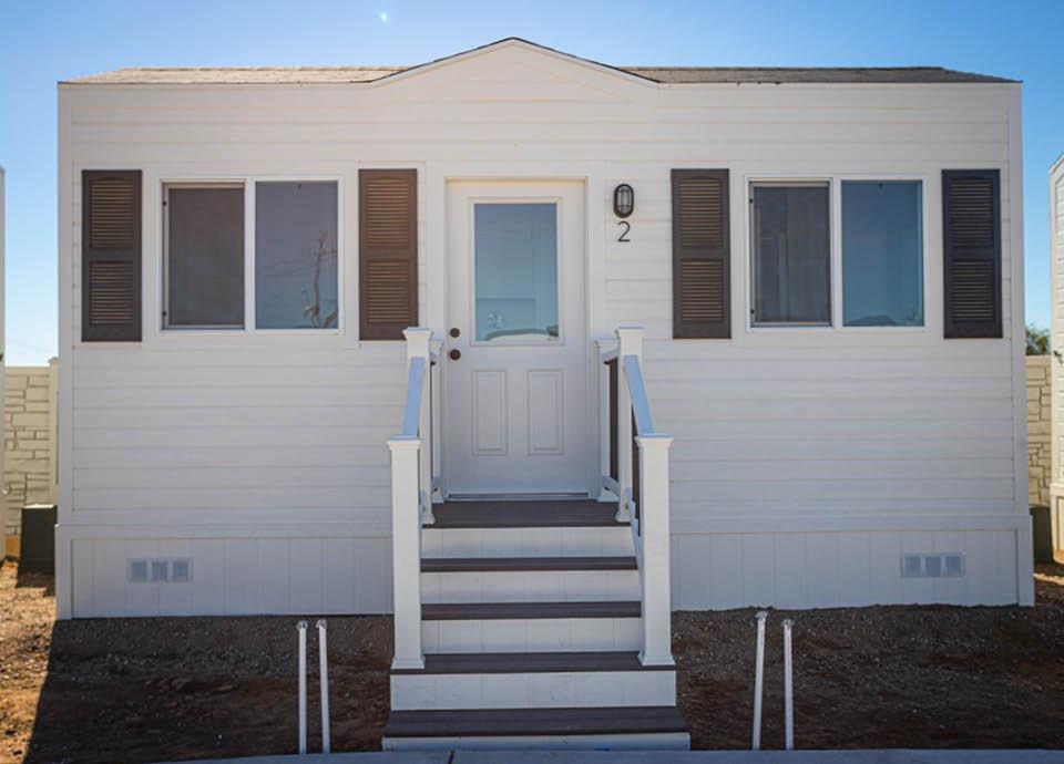 Exterior view of El Centro "tiny home."