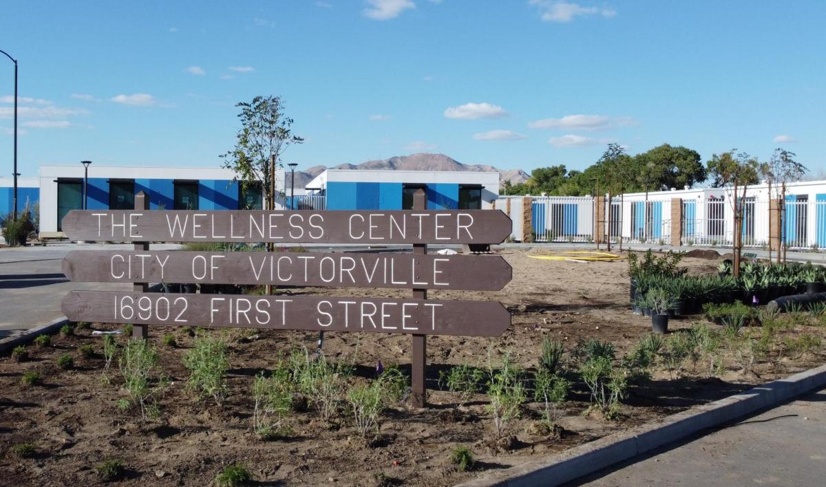 The Victorville Wellness Center is a low-barrier shelter with medical care, interim housing, and other supportive services.