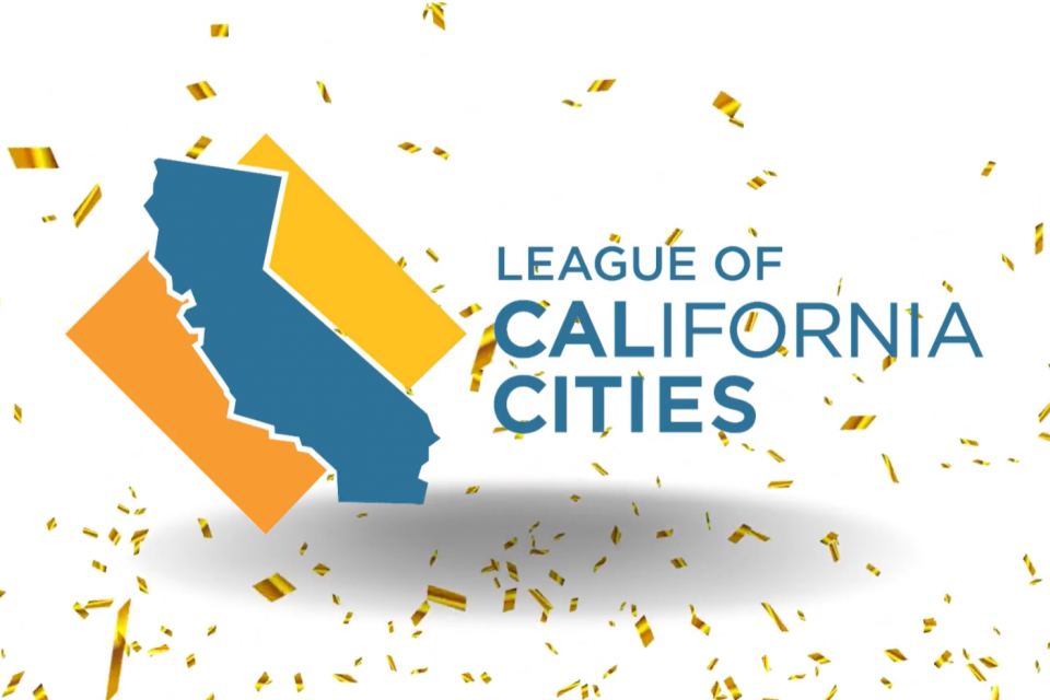 Logo with confetti