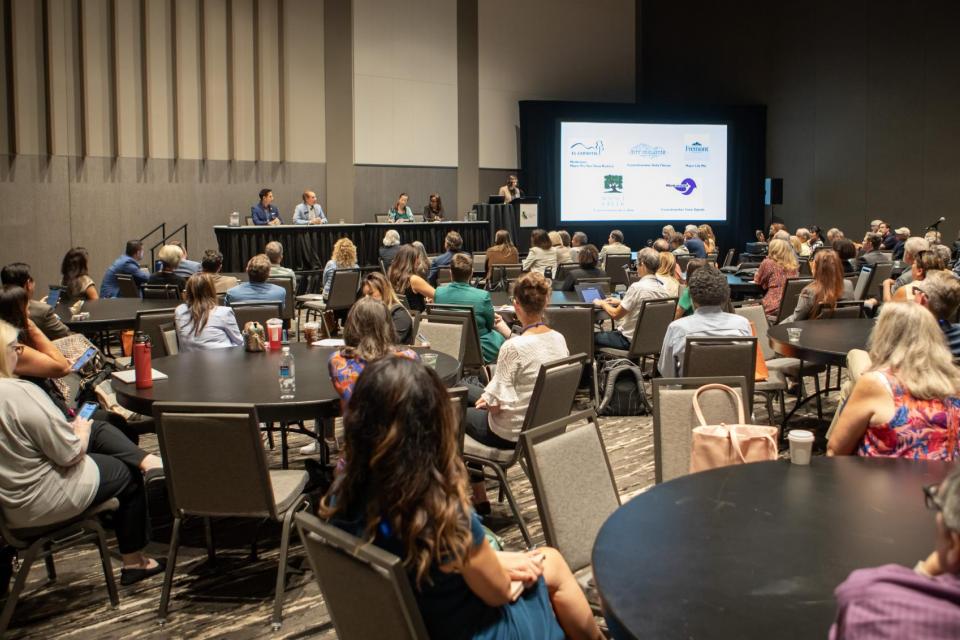 City leaders participating in a panel on combating hate crimes and hate speech at the League of California Cities 2023 Annual Conference and Expo.