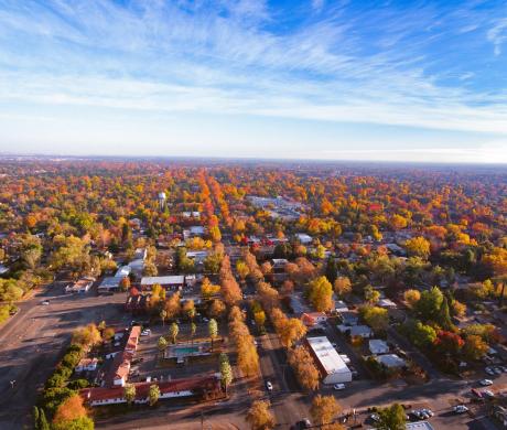 Aerial of Chico, CA