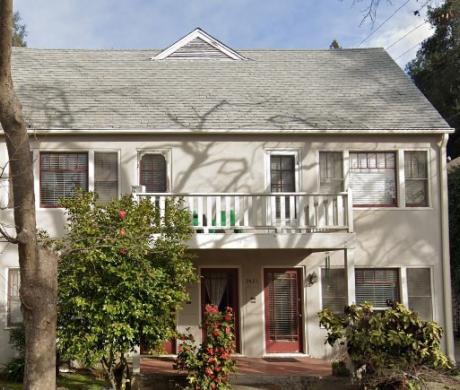 Exterior view of Sacramento fourplex. 