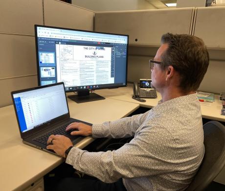 Man on computer