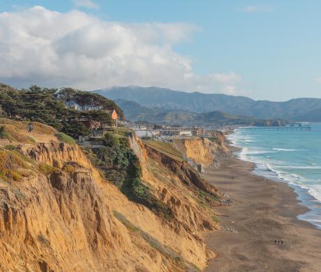 View of Rockaway Beach in Pacifica