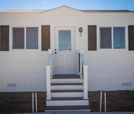 Exterior view of El Centro "tiny home."