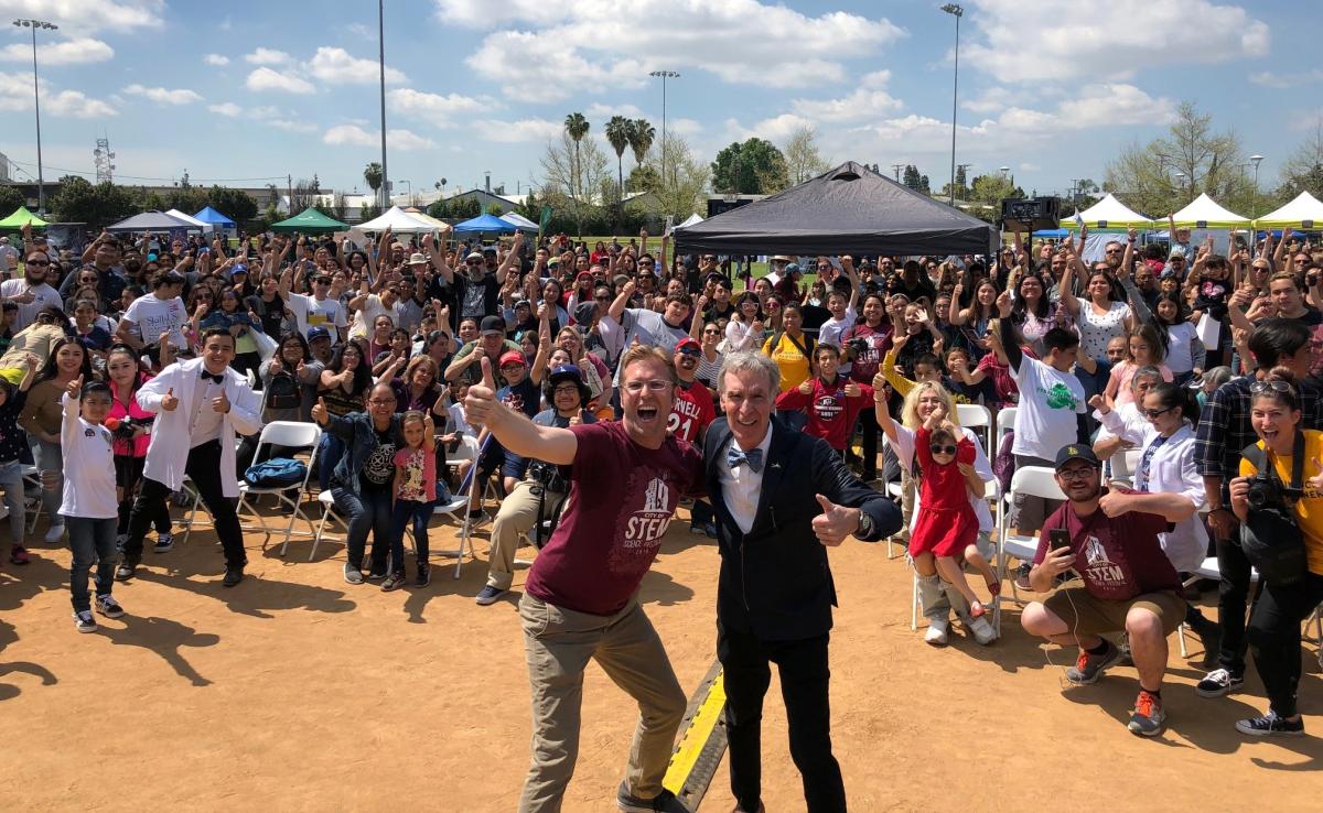 Large group at Downey's City of STEM event